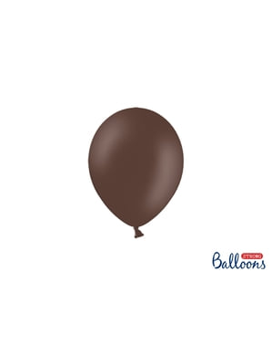 100 Strong Balloons in Dark Brown, 12 cm