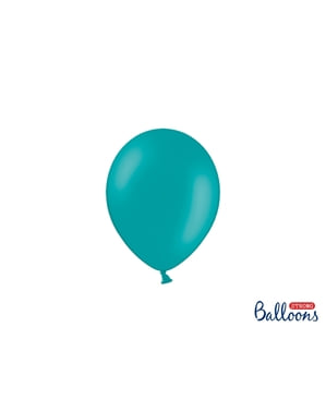 स्काई ब्लू में 100 मजबूत गुब्बारे, 12 सेमी