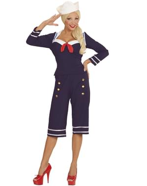 Kostum pelaut 50-an untuk seorang wanita