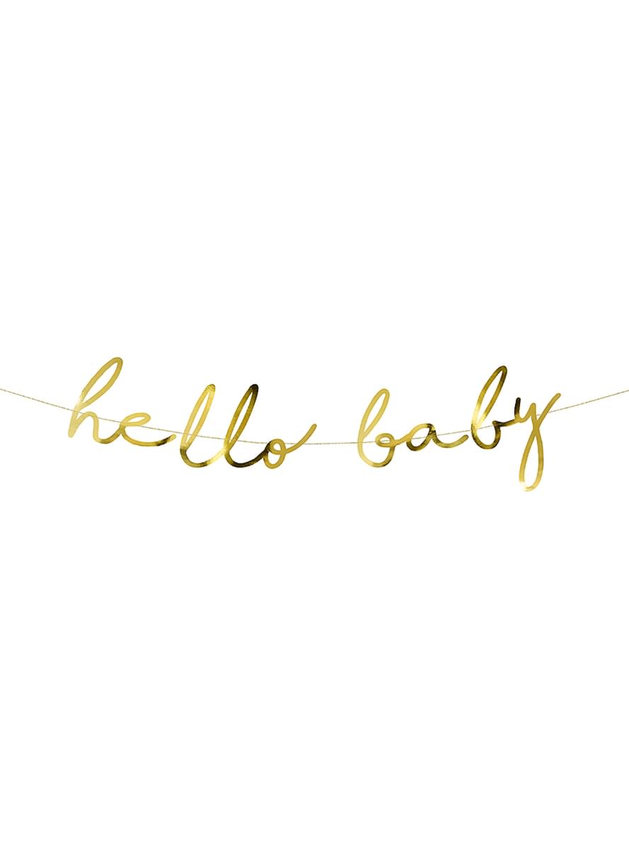 Guirnalda dorada Hello Baby - Golden Sky
