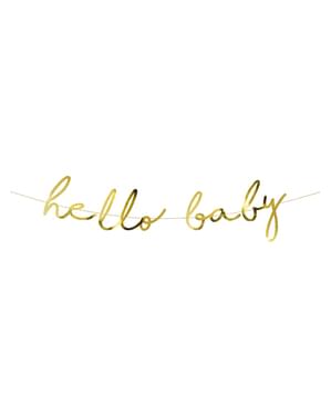 Χρυσή Γιρλάντα Hello Baby - Golden Sky