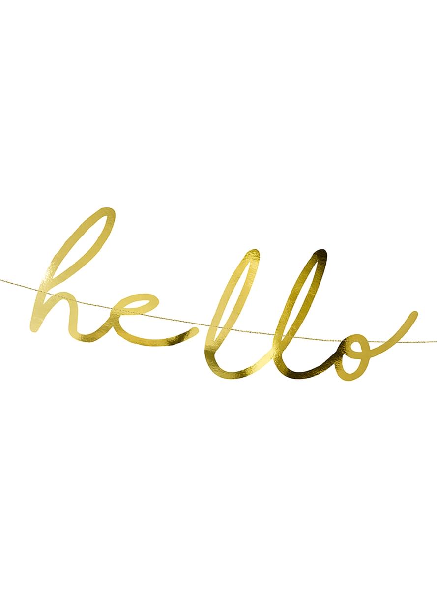 Hello Baby Garland i guld - Little Star