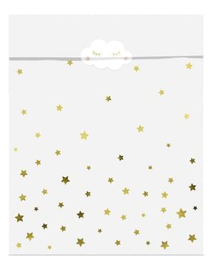 6 Partypåsar Star & Moon - Golden Sky