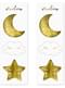 6 sacchetti per dolciumi con lune e stelle - Golden Sky
