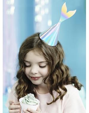 Mermaid Tail Iridescent Party Hats - Iridescent Mermaid - 6 count