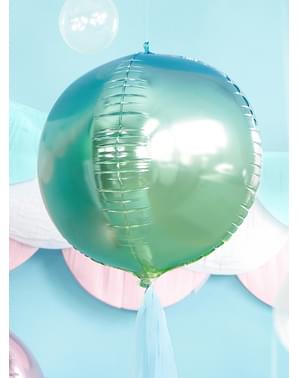 Ballon en forme de boule bleu et vert iridescent - Iridescent Mermaid