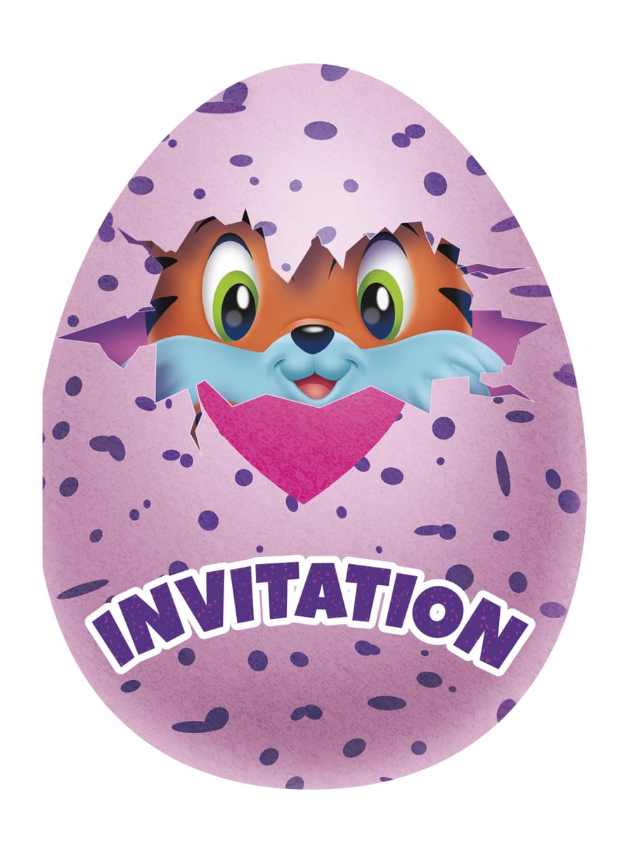 8 invitaciones Hatchimals