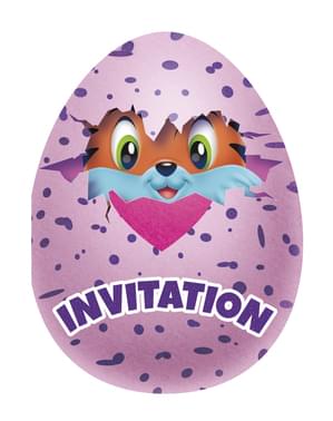 8 Hatchimal Feest Uitnodigingen