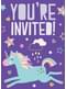 8 Unicorn Party Invitations - Happy Unicorn