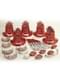 Red Feliz Ano Nuevo party kit for 10 people