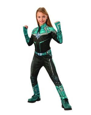 Kostum mewah deluxe untuk anak perempuan - Kapten Marvel