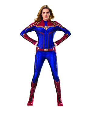 Captain Marvel Klassisk Kostyme til Dame