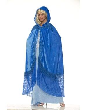 Mantello azzurro da regina dei draghi da donna