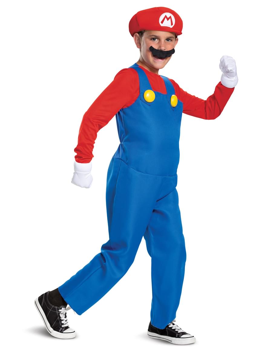 男の子のためのプレステージマリオブラザーズコスチューム