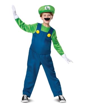 Costum Luigi Deluxe pentru copii - Super Mario Bros