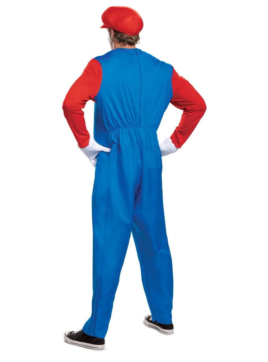 Mario Bros deluxe búningur fyrir karla