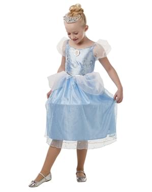 Cinderella Deluxe kostym för flickor - Disney