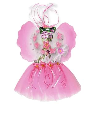 Kit disfraz de hada de las flores para niña