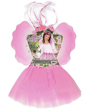 Kit fantasia de fada das flores para menina