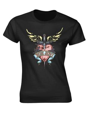 T-shirt Bon Jovi Cœur & Poignard femme