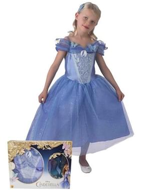 Fato de Cinderela filme para menina com sapatos