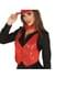 Gilet paillettes rouge femme