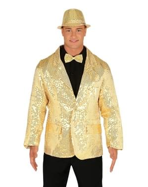 Zlatni sako sa šljokicama za muškarce