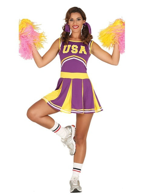 toezicht houden op deadline Sijpelen Purple and yellow cheerful cheerleader costume for women. The coolest |  Funidelia
