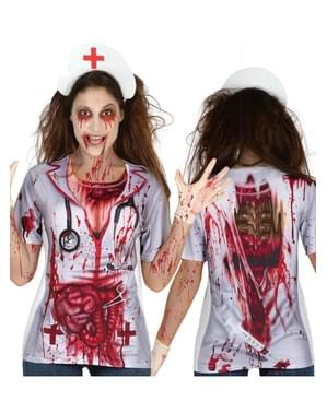 Kadınlar için Zombie Nurse Tişört