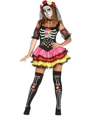 Halloween - Fato Catrinita Girl - Dia dos Mortos - Esqueleto