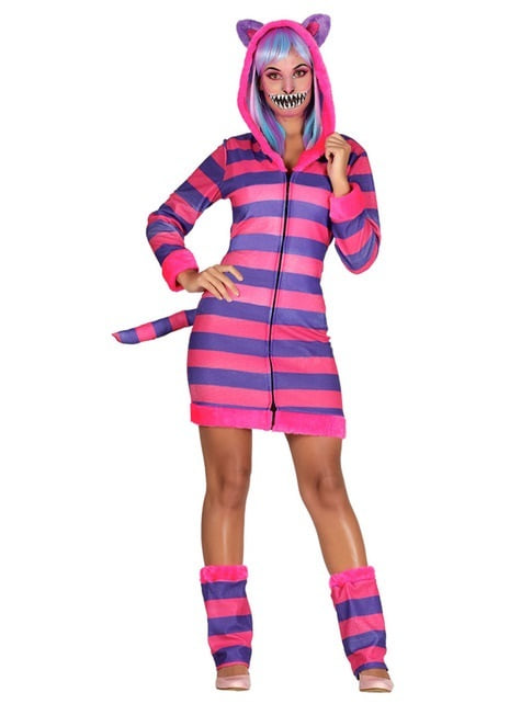 Striped cat costume for women