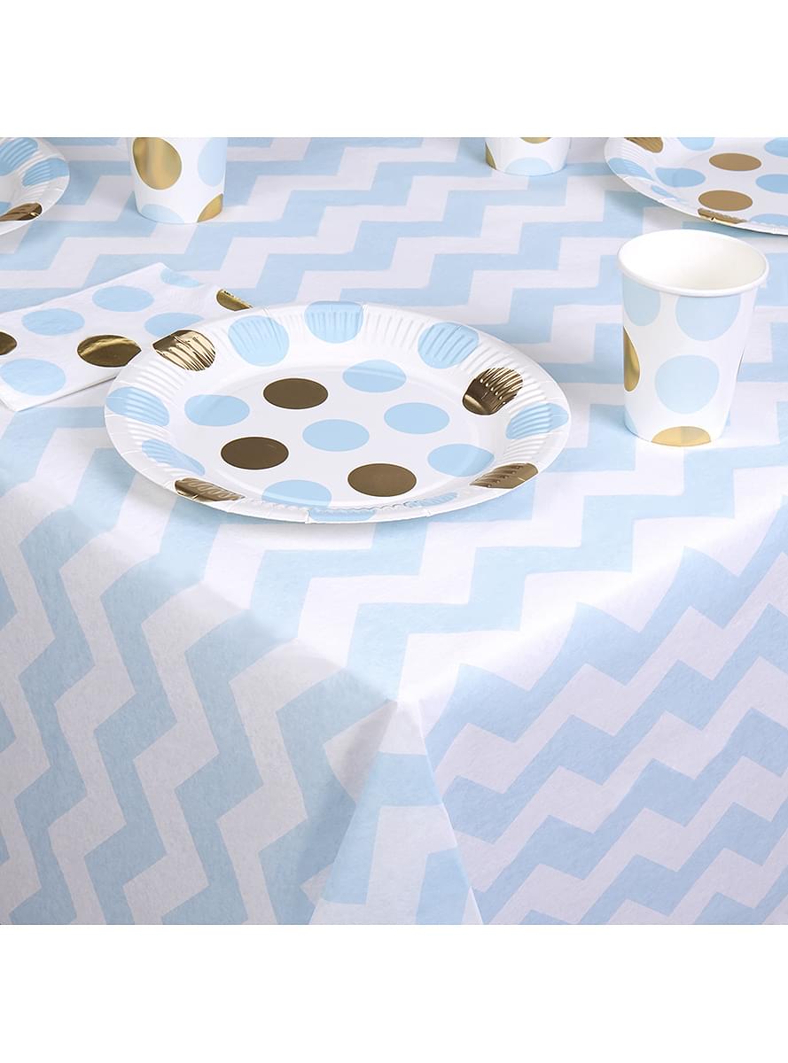 Tovaglia blu e bianca di carta - Pattern Works