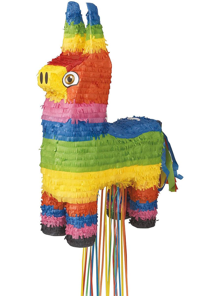 Multicolour Llama Piñata with 3D Strips