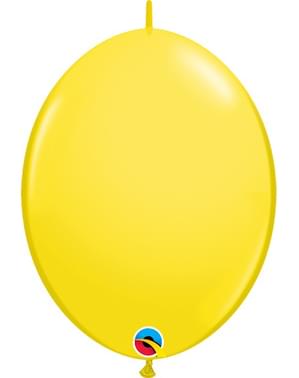 50 Link-O-Loon Balloons in Yellow (15.2 cm) - Quick Link Solid Colour