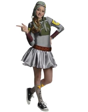 Gadis remaja kostum Bobba Fett Star Wars