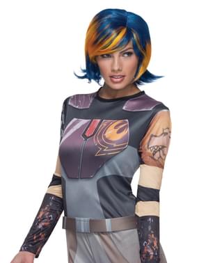 Peruca de Sabine Wren Star Wars Rebels para mulher