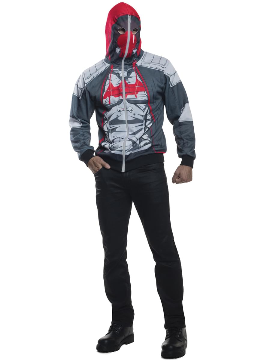 spider suit man with hoodie de Franchise Hood Entrega Chaqueta Red para Arkham hombre.