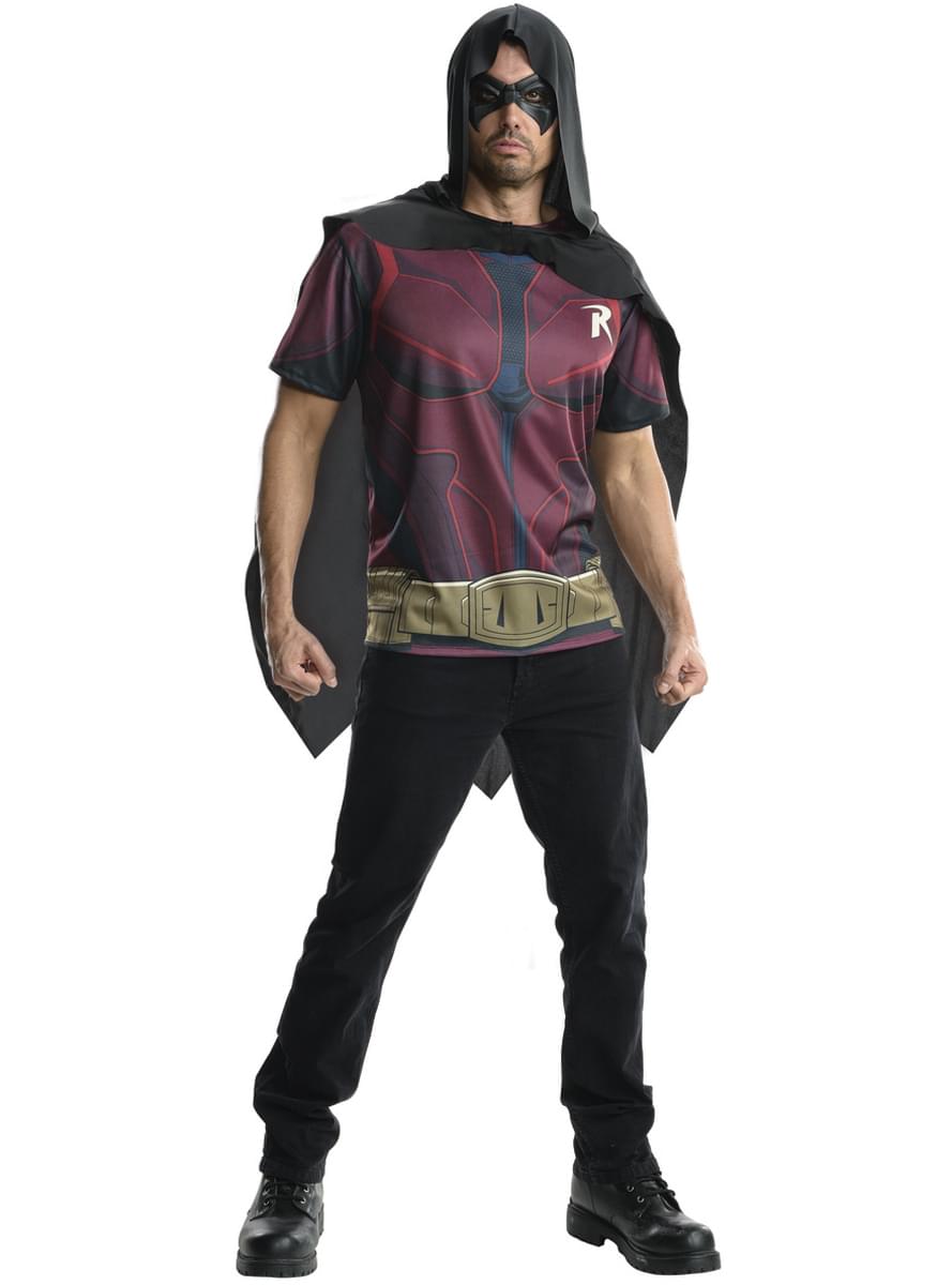 Mens Robin Arkham franchise costume kit. Express delivery | Funidelia