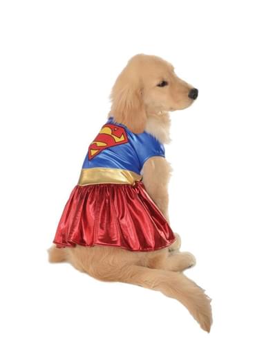 Costume Supergirl giustiziera per cane. Consegna express