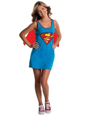 Genç kızlar Supergirl DC Comics kostüm elbise