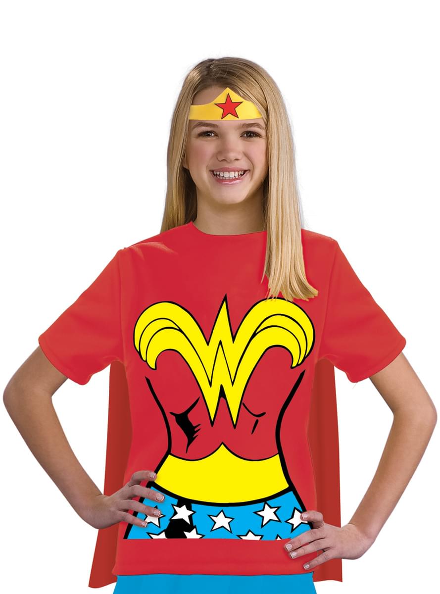 Kit disfraz de Wonder Woman DC Comics para niña. Have Fun ...