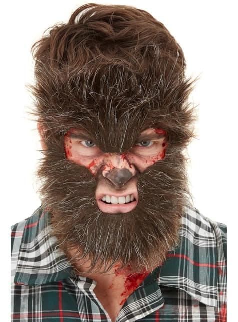 Hairy Werewolf Mask for Adults