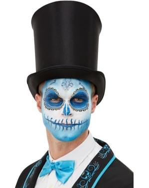Meksikolainen Catrina-meikkisetti miehille (sininen)