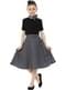 50s Black Polka Dot Skirt for Girls
