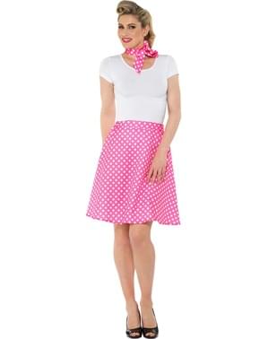 50s Polka Dot Costume for Women in Pink