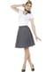 50s Polka Dot Costume for Women in Black - woman