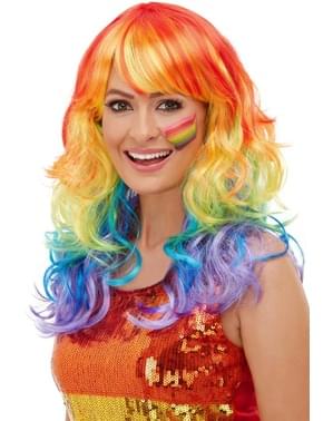 Къдравата Rainbow перука за жени