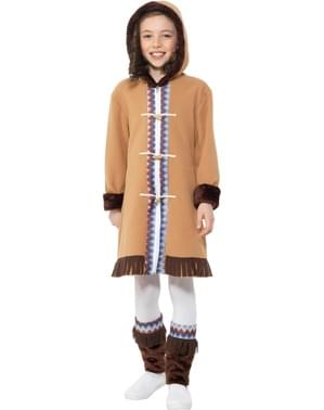 Fato de esquimó do Ártico para menina