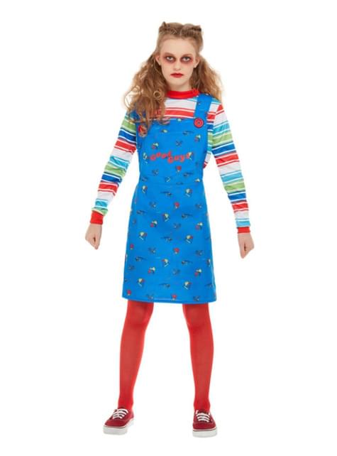 Disfraz de Chucky, el muñeco diabólico para niña. Have Fun! | Funidelia