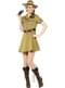 Costume da safari marrone per donna